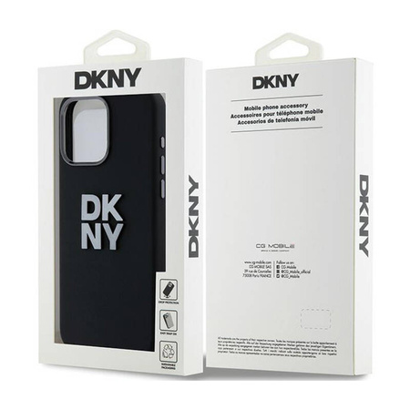 DKNY Liquid Silicone Metal Logo - Etui iPhone 15 Pro Max (czarny) (DKHCP15XSMCBSK)