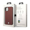 BMW Leather Diamond Pattern - Etui iPhone 14 (burgundowy) (BMHCP14S22RFGR)