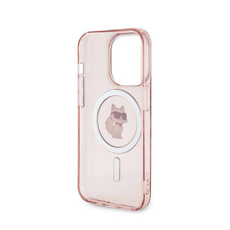 Karl Lagerfeld IML Choupette MagSafe - Etui iPhone 14 Pro (różowy) (KLHMP14LHFCCNOP)