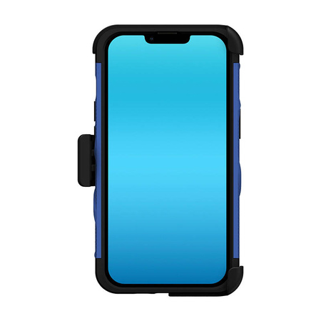 ZIZO BOLT Series - Pancerne etui iPhone 14 ze szkłem 9H na ekran + uchwyt z podstawką (niebieski) (BOLT-IPH14-BLBK)