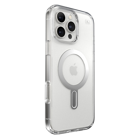 Speck Presidio Perfect-Clear ClickLock & MagSafe - Etui iPhone 16 Pro Max (Clear / Chrome Finish / Serene Silver) (150727-3199)