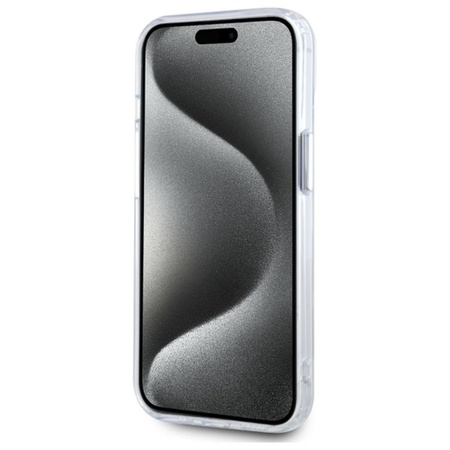 Karl Lagerfeld IML Metal Choupette Head MagSafe - Etui iPhone 15 (biały) (LHMP15SHLSCHH)