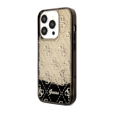 Guess Liquid Glitter Transculent 4G - Etui iPhone 14 Pro (Czarny) (GUHCP14LLC4PSGK)