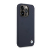 BMW Liquid Silicone Case Metal Logo MagSafe - Etui iPhone 14 Pro Max (granatowy) (BMHMP14XSILNA)