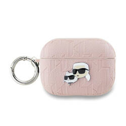 Karl Lagerfeld Monogram Karl & Choupette Head - Etui AirPods Pro 2 (różowy) (KLAP2PGKCPP)
