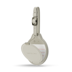 Satechi FindAll Luggage Tag - zawieszka do bagażu ze skóry wegańskiej z lokalizatorem kompatybilna z Apple Find My (sand) (ST-LFALTW)