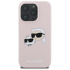 Karl Lagerfeld Silicone Double Heads Print MagSafe - Etui iPhone 16 Pro (różowy) (KLHMP16LSKCHPPLP)