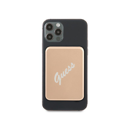 Guess Magnetic Wireless Power Bank Vintage - Power Bank indukcyjny 3000 mAh MagSafe (Złoty) (GUPBMSVSLG)