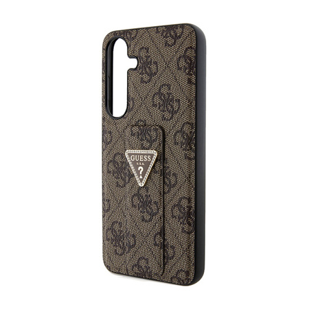 Guess Grip Stand 4G Triangle Strass Logo - Etui Samsung Galaxy S24 (brązowy) (GUHCS24SPGS4TDW)