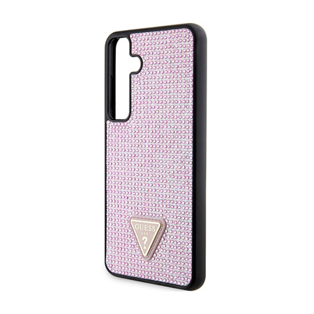Guess Rhinestone Triangle - Etui Samsung Galaxy S24+ (różowy) (GUHCS24MHDGPPP)