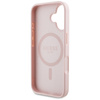 Guess Grained Printed Flower Pattern MagSafe - Etui do iPhone 16 (różowy) (GUHMP16SPGNMPLMP)