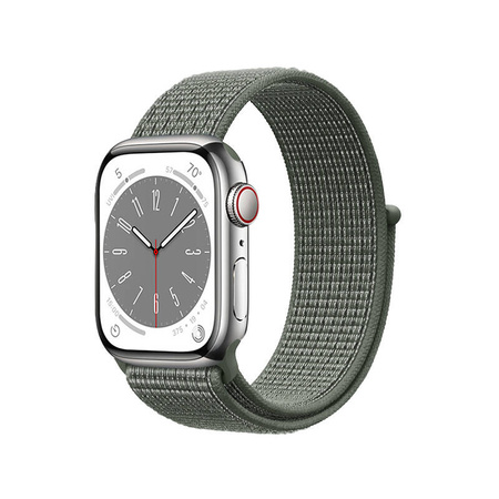 Crong Nylon - Pasek sportowy do Apple Watch 44/45/46/49 mm (Military Green) (CRG-44NLB-MGN)