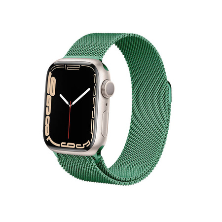 Crong Milano Steel – Pasek ze stali nierdzewnej do Apple Watch 44/45/46/49 mm (zielony) (CRG-44MST-GRN)
