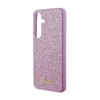 Guess Glitter Flakes Metal Logo Case - Etui Samsung Galaxy S24 (fioletowy) (GUHCS24SHGGSHU)