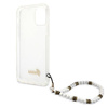 Guess White Pearl Strap - Etui iPhone 12 Pro Max (przezroczysty) (GUHCP12LKPSWH)