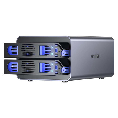 Unitek Obudowa RAID do dysku SATA 2.5''/3.5'' 4 tryby 40TB USB C 10Gb/s (S1308C01-EU)