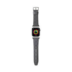 Karl Lagerfeld Saffiano Monogram - Pasek do Apple Watch 38/40/41 mm (srebrny) (KLAWMSAKLHPG)