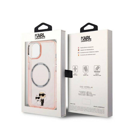 Karl Lagerfeld IML NFT Karl & Choupette MagSafe - Etui iPhone 14 Plus (różowy) (KLHMP14MHNKCIP)