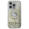 Hello Kitty Liquid Glitter Fever MagSafe - Etui iPhone 16 Pro Max (biały / złoty) (HKHMP16XLGDIH)