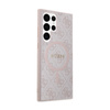 Guess 4G Collection Leather Metal Logo MagSafe - Etui Samsung Galaxy S24 Ultra (różowy) (GUHMS24LG4GFRP)