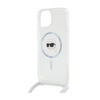Karl Lagerfeld Crossbody IML Karl Head MagSafe - Etui iPhone 15 / 14 / 13 (przezroczysty) (KLHMP15SHCKHNT)