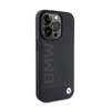 BMW Leather Hot Stamp MagSafe - Etui iPhone 15 Pro (Czarny) (BMHMP15LSLLBK)