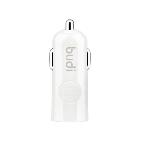 Budi - Ładowarka samochodowa USB + kabel USB-C (Biały) (BD062T)