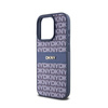 DKNY Leather Mono Stripe & Metal Logo - Etui iPhone 15 Pro (niebieski) (DKHCP15LPRTHSLB)