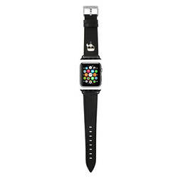 Karl Lagerfeld Saffiano Karl Head – Pasek do Apple Watch 42/44/45 mm (czarny) (KLAWLOKHK)