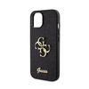 Guess Glitter Script Big 4G - Etui iPhone 15 (czarny) (GUHCP15SHG4SGK)