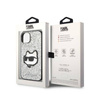 Karl Lagerfeld NFT Glitter Choupette Patch - Etui iPhone 14 Plus (srebrny) (KLHCP14MG2CPS)