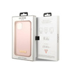 Guess Silicone Logo Plate MagSafe - Etui iPhone 13 (różowy) (GUHMP13MSBPLP)