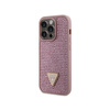 Guess Rhinestone Triangle - Etui iPhone 14 Pro (różowy) (GUHCP14LHDGTPP)
