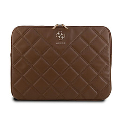 Guess Quilted 4G Sleeve - Etui na notebooka 13" / 14" (brązowy) (GUCS14ZPSQSSGW)