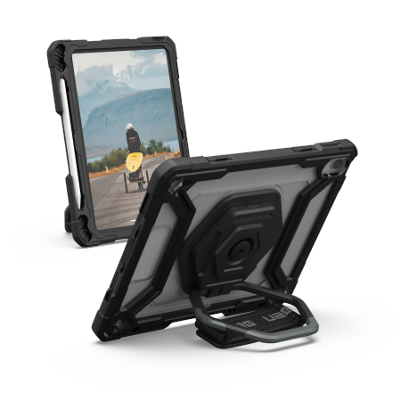 UAG Plasma HS Kickstand - obudowa ochronna z uchwytem do Apple Pencil, uchwytem na dłoń oraz podstawką do iPad 10.9" 10 generacja / 11" (A16) (ice/black) (124470114340)
