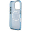 Guess IML Metal Glitter 4G Circle Triangle MagSafe - Etui do iPhone 16 Pro Max (niebieski) (GUHMP16XHG4PRTGB)