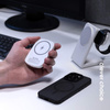 Crong MagSpot Power Bank - Bezprzewodowy power bank ultra slim z MagSafe 5000mAh, USB-C 20W PD (biały) (CRGMSPB5K1WHT)