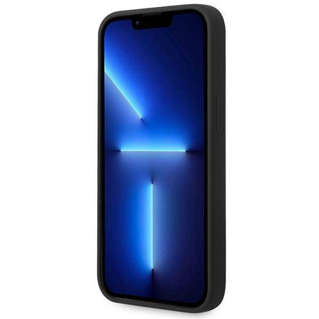 BMW Liquid Silicone Case Metal Logo – Etui iPhone 14 (Czarny) (BMHCP14SSILBK)