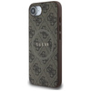 Guess 4G Ring Classic Logo MagSafe - Etui do iPhone 16e (brązowy) (GUHMPSE4G4GFRW)