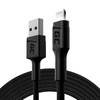Green Cell Ray - Kabel Przewód USB - Lightning 200cm z białym podświetleniem LED, szybkie ładowanie Apple 2.4A (KABGC12)