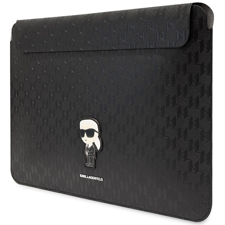 Karl Lagerfeld NFT Saffiano Monogram Ikonik Karl Sleeve - Etui na notebook 14" (Czarny) (KLCS14SAKHPKK)