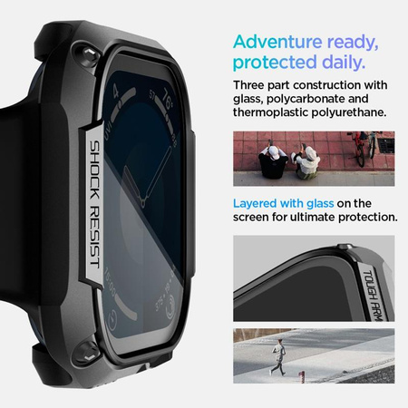 Spigen Tough Armor - Obudowa do Apple Watch 10 46 mm (Czarny) (ACS08603)