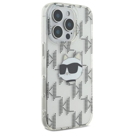 Karl Lagerfeld IML Choupette Head Electroplated - Etui iPhone 16 Pro (przezroczysty) (KLHCP16LHKLPCHT)