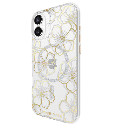 Case-Mate Floral Gems MagSafe - Etui iPhone 16 Plus (Gold) (CM054374)