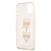Karl Lagerfeld Glitter Karl & Choupette Head - Etui iPhone 13 mini (złoty) (KLHCP13SKCTUGLGO)