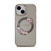 Guess IML Flowers Wreath MagSafe - Etui iPhone 15 (czarny) (GUHMP15SHFWFCK)