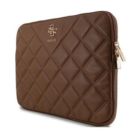 Guess Quilted 4G Sleeve - Etui na notebooka 13" / 14" (brązowy) (GUCS14ZPSQSSGW)