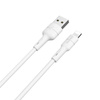 Borofone Silicone - kabel połączeniowy USB do Lightning 1m (biały) (BFO-BX30-L-W)