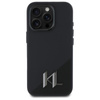 Karl Lagerfeld Silicone Shadow Metal Initial MagSafe - Etui iPhone 16 Pro (czarny) (KLHMP16LSCMKMPCK)
