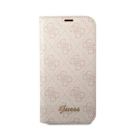 Guess 4G Metal Camera Outline Booktype Case - Etui iPhone 14 Plus (różowy) (GUBKP14MHG4SHP)